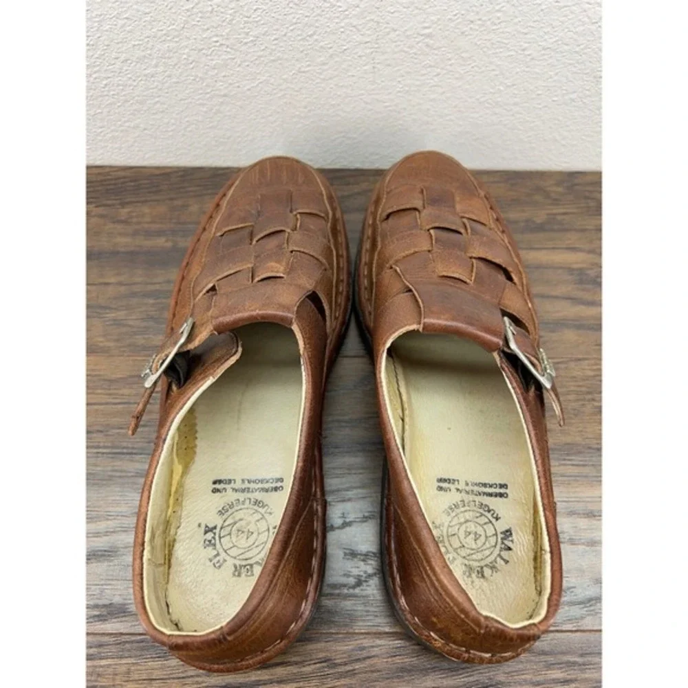 Walker Flex Comfort Men's Brown Leather Fisherman Weave Sandals EU 44‎ US 10